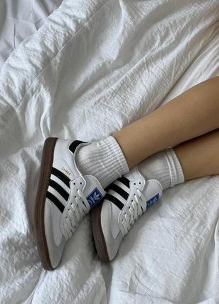 Кроссовки adidas samba white/black10 фото