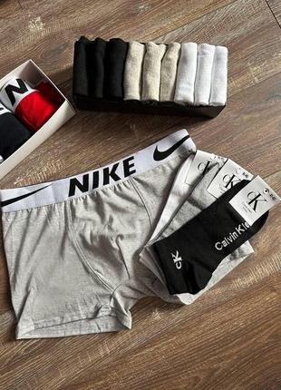 Чоловічі труси nike 5 штук бавовна  ⁇  набір трусів. труси найк чоловіча білизна6 фото