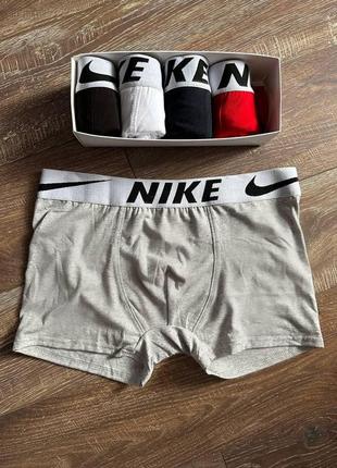 Чоловічі труси nike 5 штук бавовна  ⁇  набір трусів. труси найк чоловіча білизна4 фото