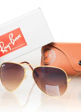 Ray ban aviator 7337 ray ban 3026brown-gold (o4ki-7337)2 фото