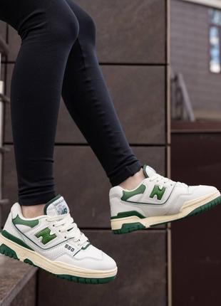 New balance 550 white green жіночі якісні багато розмірів5 фото