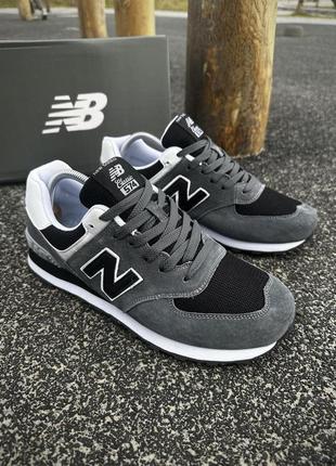 Кросівки new balance 574 (dark gray)1 фото