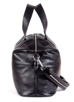 Кожаная вместительная черная женская сумка, цвета в ассортименте2 фото