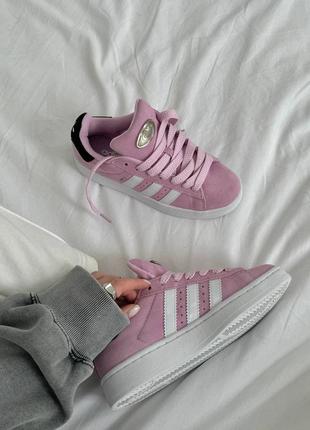 Кросівки adidas campus 00s lilac pink white1 фото