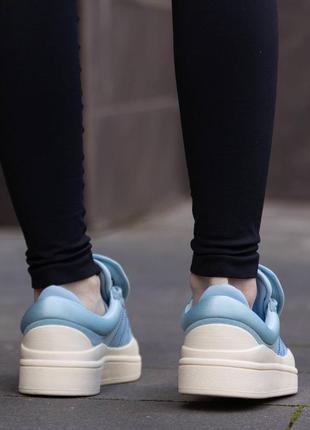Кроссовки женские, adidas campus x bad bunny blue cream3 фото