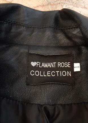 Распродажа! удлиненная куртка косуха, плащ тренч, экокожа flamant rose10 фото