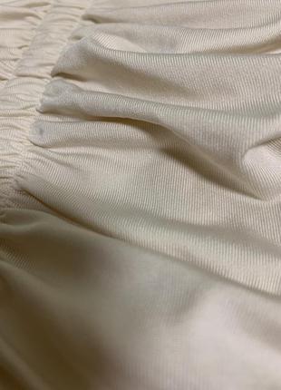 Шикарна спідниця юбка карандаш кремова трикотаж зі стяжками, 14/10 (4489)5 фото