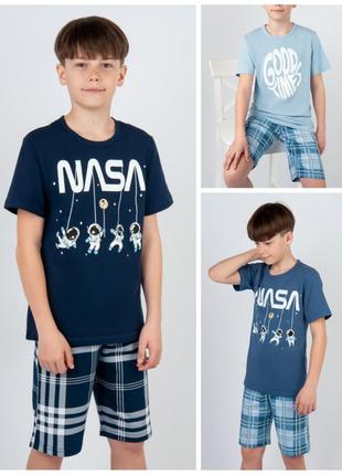 Летняя пижама подилточная, летняя пижама для мальчика, хлопковая пижама футболка и шорты, хлопковая пижама футболка и шорты, летняя пижама подростковая1 фото