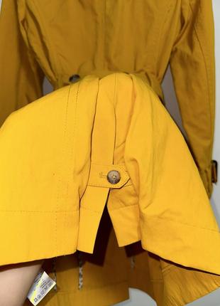 Яскравий жовтий тренч плащ mcgregor весняна курточка вітровка4 фото