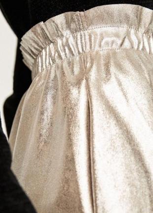 Брендовая юбка с карманами zara этикетка2 фото