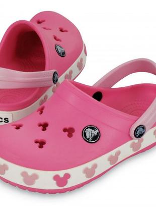 Дитячі крокси crocs crocband mickey ii kids pink