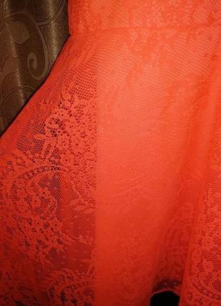 🧡🧡🧡кружевное короткое женское платье, сарафан river island🧡🧡🧡7 фото