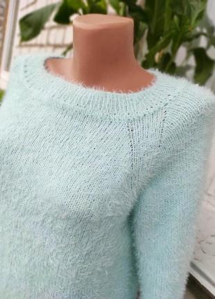 Стильний нiжний светр кольору "м`ята"7 фото