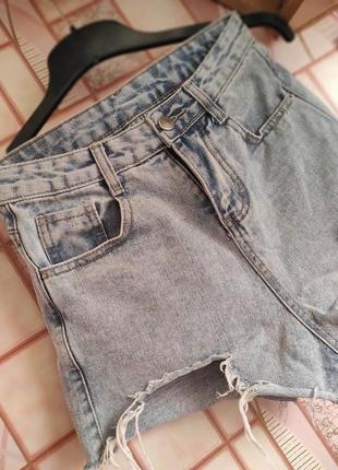 Джинсові шорти голубі рвані короткі, jeans2 фото