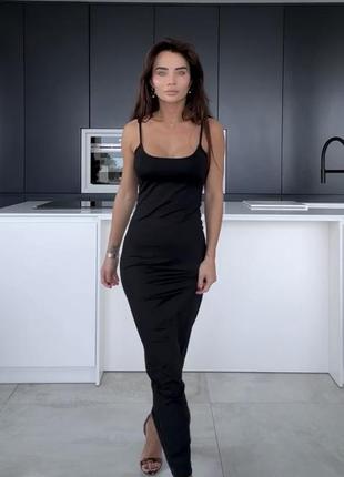 Платье женское черное в стиле скимс