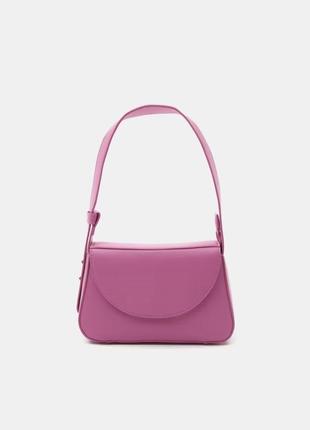 Сумка сумочка багет сумка-багет розовая трапеция