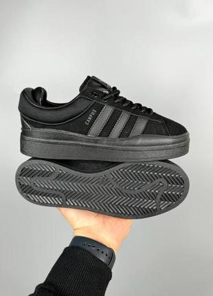 Женские кроссовки в стиле adidas campus bad bunny black5 фото