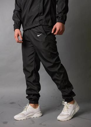 Комплект мужской в стиле nike: анорак серо-черный + штаны черные. борсетка в подарок5 фото