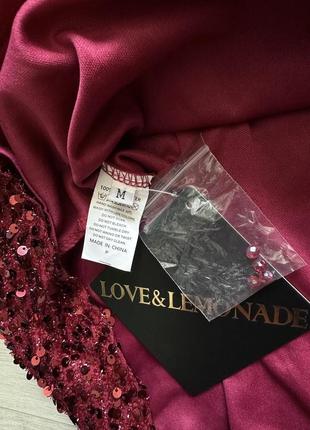 Вечернее макси платье рыбка с пайетками и драпированными бретелями из бисера love&lemonade