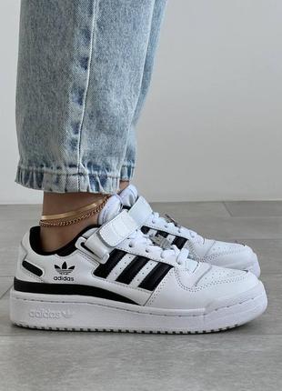 Adidas forum 84 low new all white black