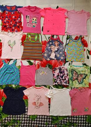 Яркие, летние футболки, майки для девочки 3-4 года