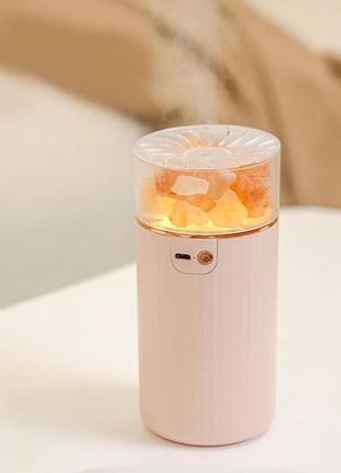 Портативная соляная лампа с увлажнителем воздуха на 400мл doctor-101 mono на аккумуляторе4 фото
