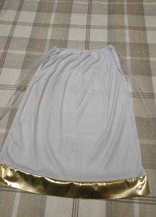 Праздничное белое платье, белая туника для девочки 8-936