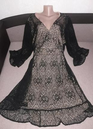 Невероятное ажурное платье на пышные формы1 фото