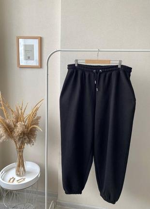Boohoo чорні комфортні джогери штани спортивні теплі1 фото