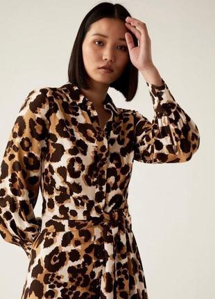 Платье в леопардовый принт визкоза3 фото
