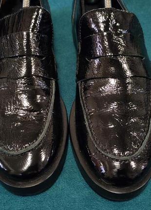 Стильні чорні туфлі лофери 5th avenue з натурального наплаку. розмір 40, 26 см.3 фото