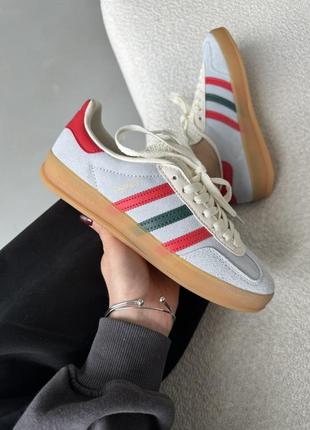 Кроссовки adidas gazelle blue/red/green