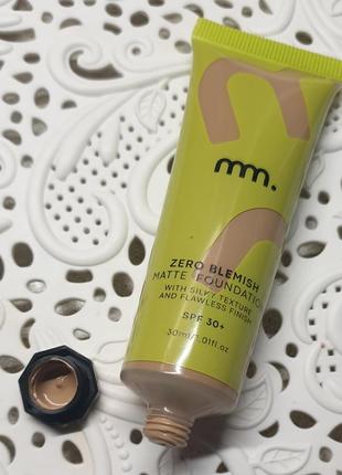 Mm. zero blemish matte foundation матуючий тональний крем4 фото