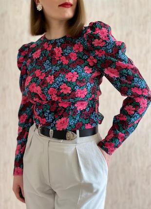 Романтична блуза в квіти1 фото