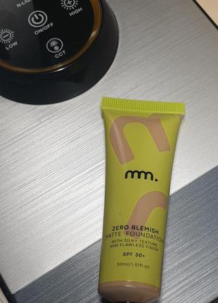 Mm. zero blemish matte foundation матуючий тональний крем1 фото