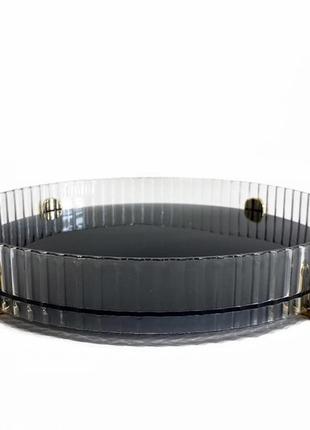 Піднос-органайзер, що обертаеться / органайзер для ванної, кухні, прозорий1 фото