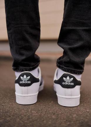 Унисекс adidas superstar white black4 фото