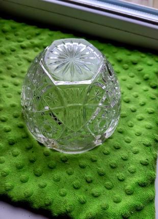 Кристальный салатник, винтажная ваза конфета4 фото