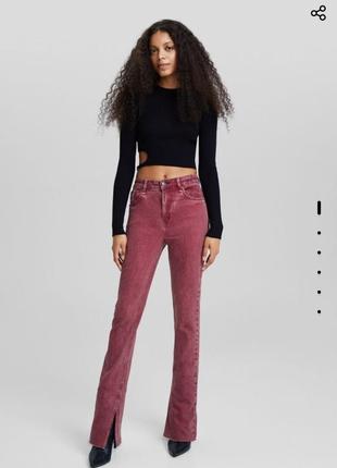 Джинси клеш bershka в стиле zara straight прямые