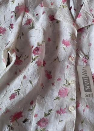 Пастельная блузочка в нежный цветочный принт2 фото