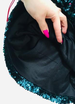 Нарядное платье расшитое пайетками с пышным рукавом zara s6 фото