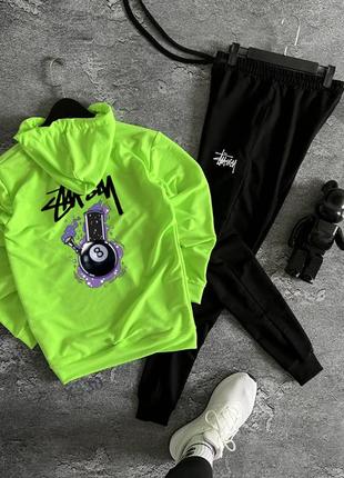 Костюм чоловічий stussy весна худі + штани5 фото