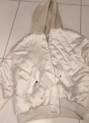 Куртка двухстороння пальто шерсть куртка бомбер р хс-с-м-л1 фото