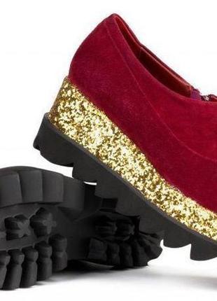 Бордовые ботинки elena burba для braska1 фото