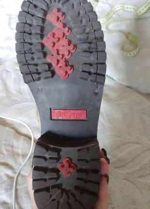 Классные туфли мокасины на грубой подошве kickers8 фото