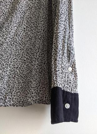 Леопардова блуза fred perry зі зйомним коміром7 фото