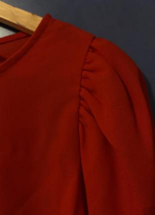 Червона сукня h&m пряма, щільний креп3 фото