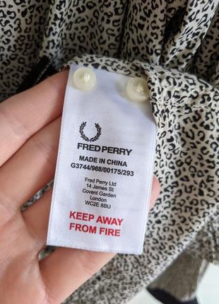 Леопардова блуза fred perry зі зйомним коміром8 фото