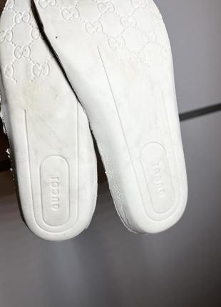 Оригінальні жіночі кросівки gucci made in italy size 36 23 см натуральна шкіра ідеальний стан 10/107 фото