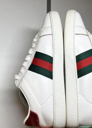 Оригинальные женские кроссовки gucci made in italy size 36 23 см натуральная кожа идеальное состояние 10/106 фото